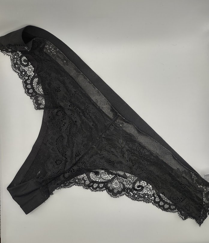 15. black lacy thong