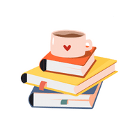 Icon of 3 books and a coffee cup