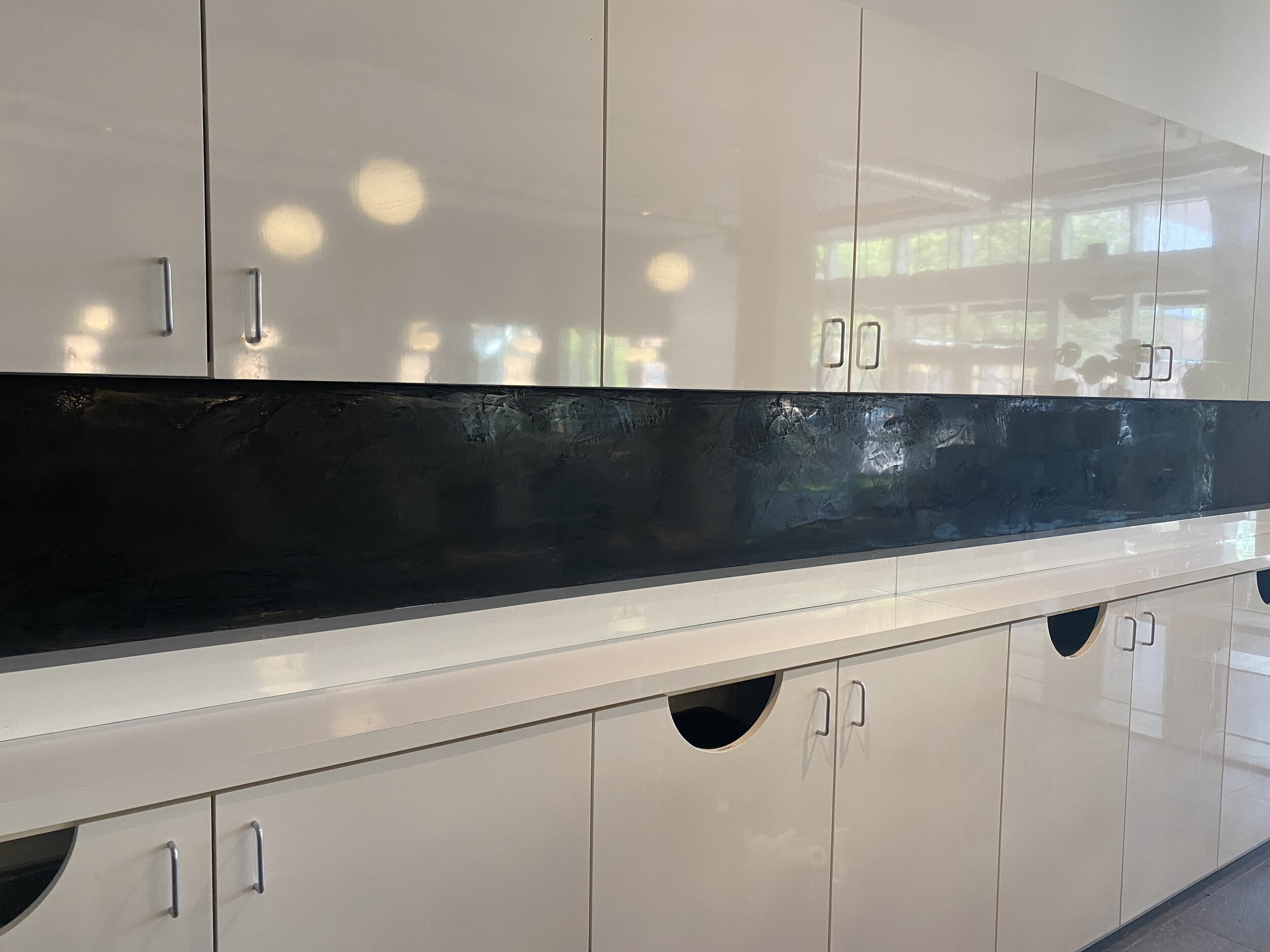 Gorgeous Black Grasello Backsplash