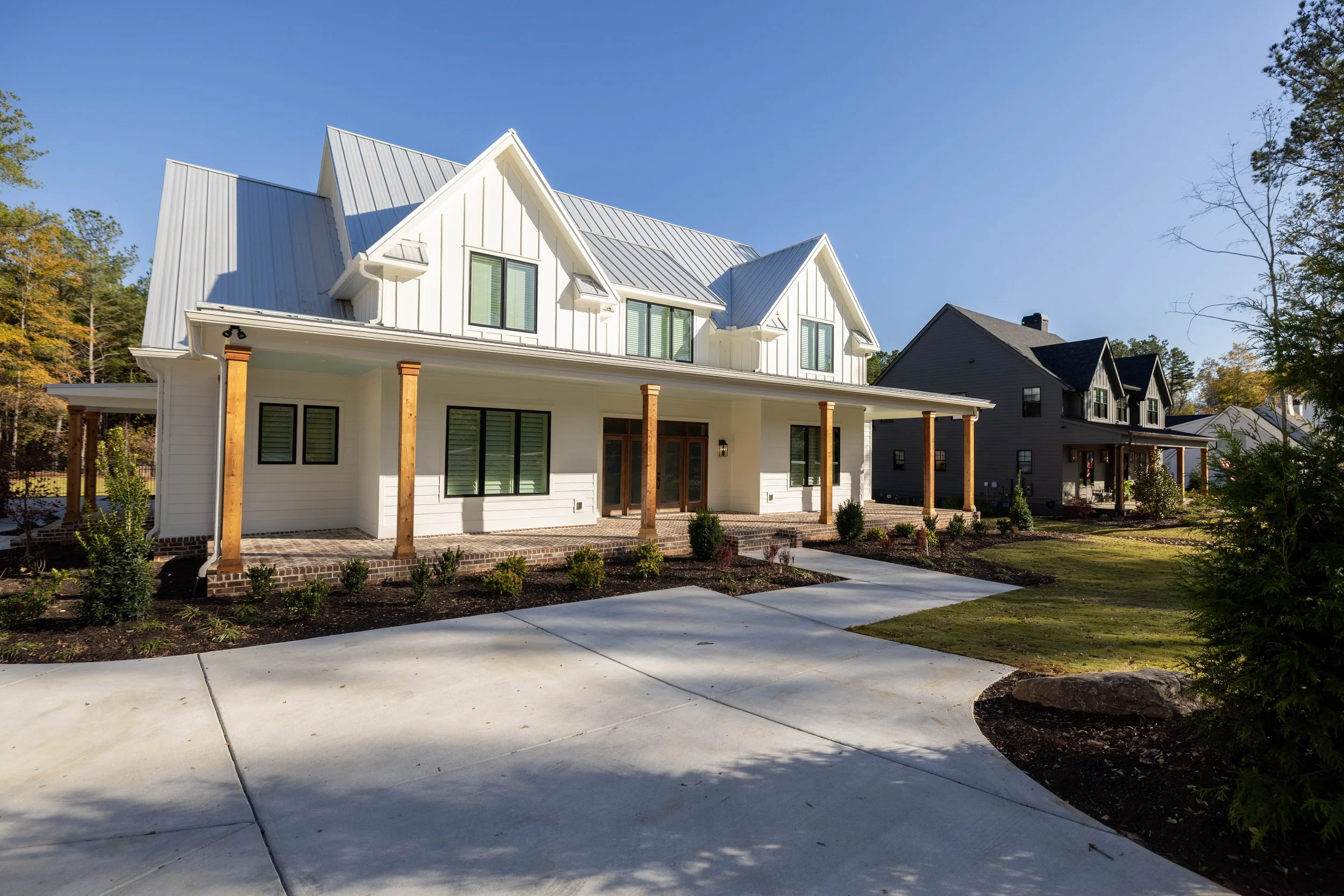 Exterior of the Robinson custom home in Senoia, Georgia
