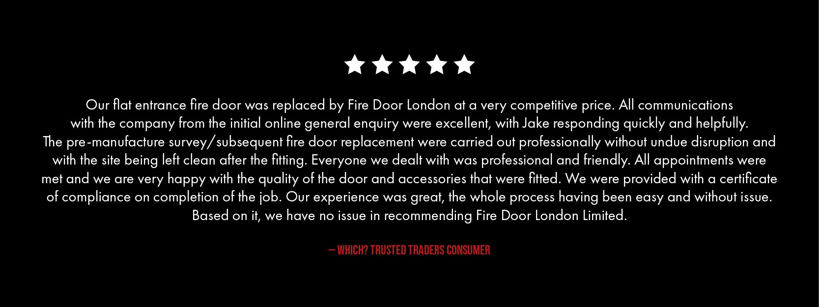 Bespoke Fire Door Fit &amp; Supply – Customer Testimonial