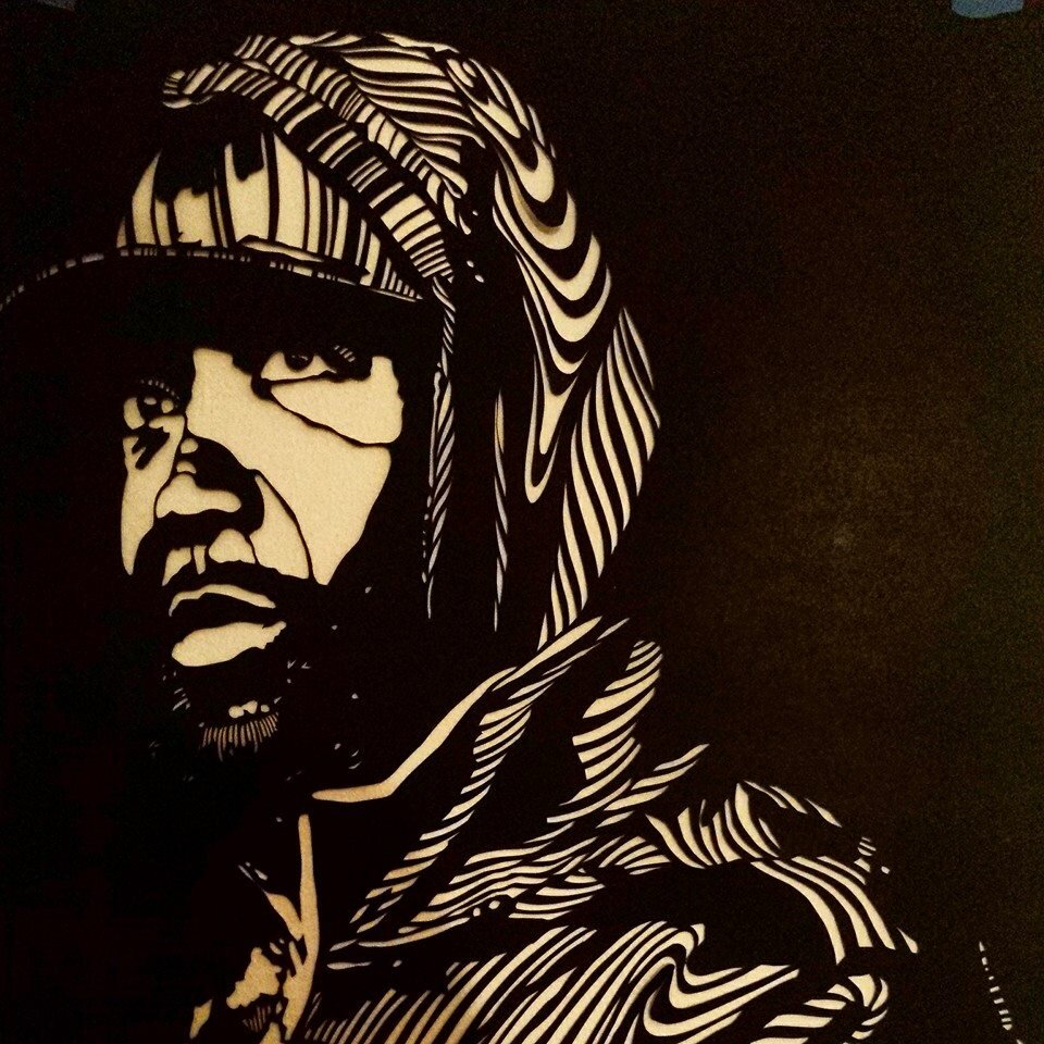 stencil of Tracy Martin