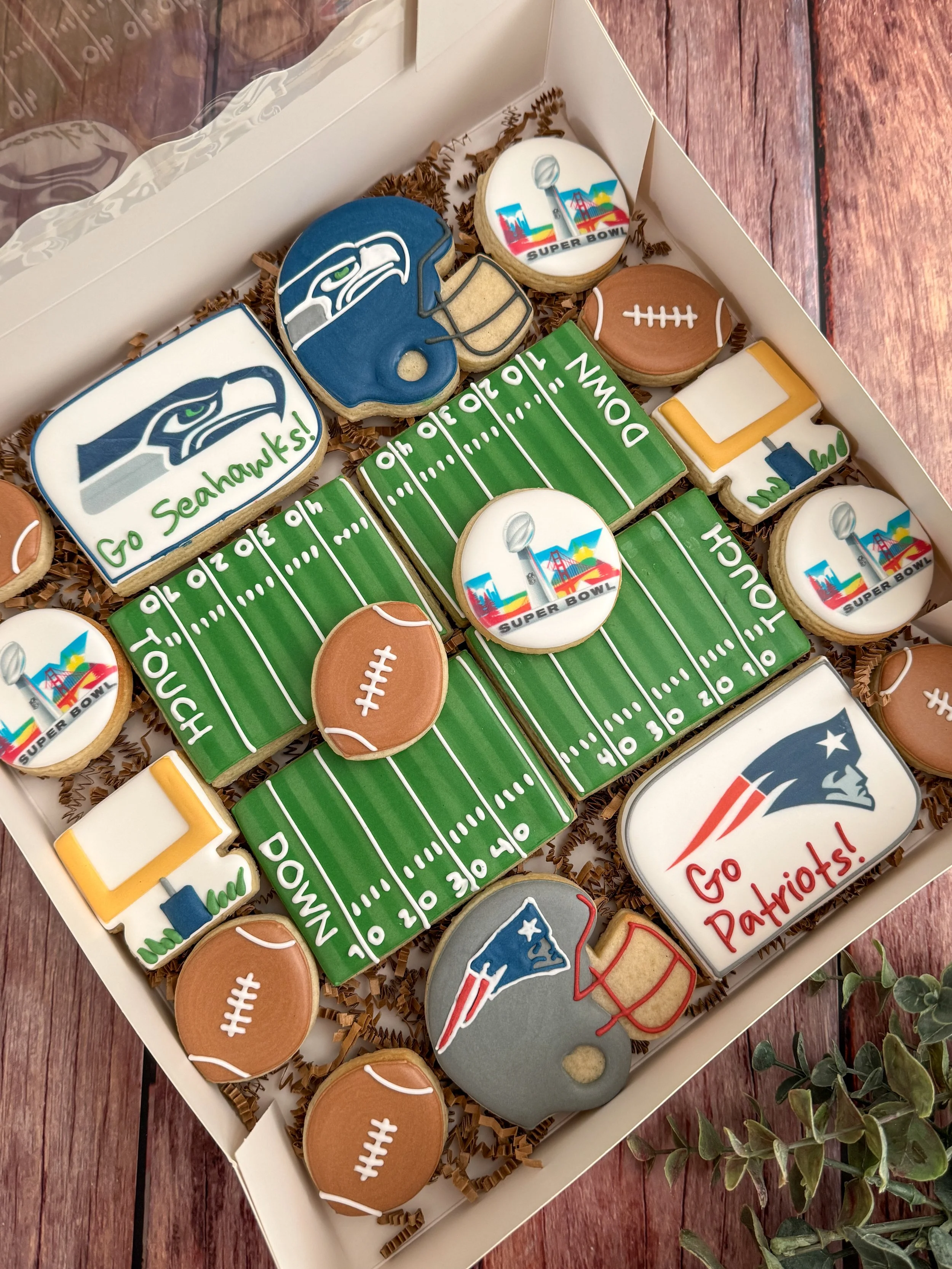 Super Bowl Cookie Box