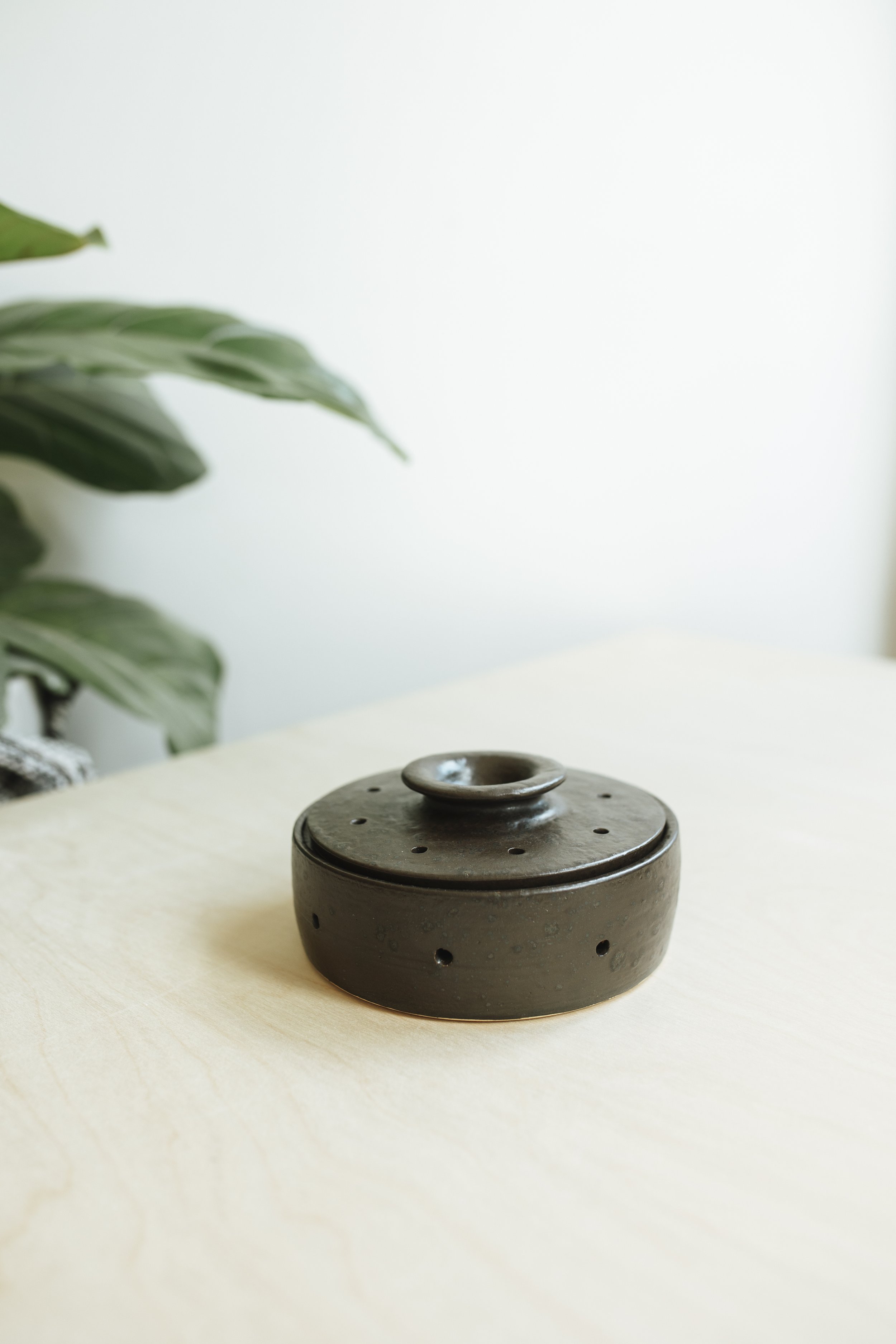 Mosquito Coil Holder - black timber