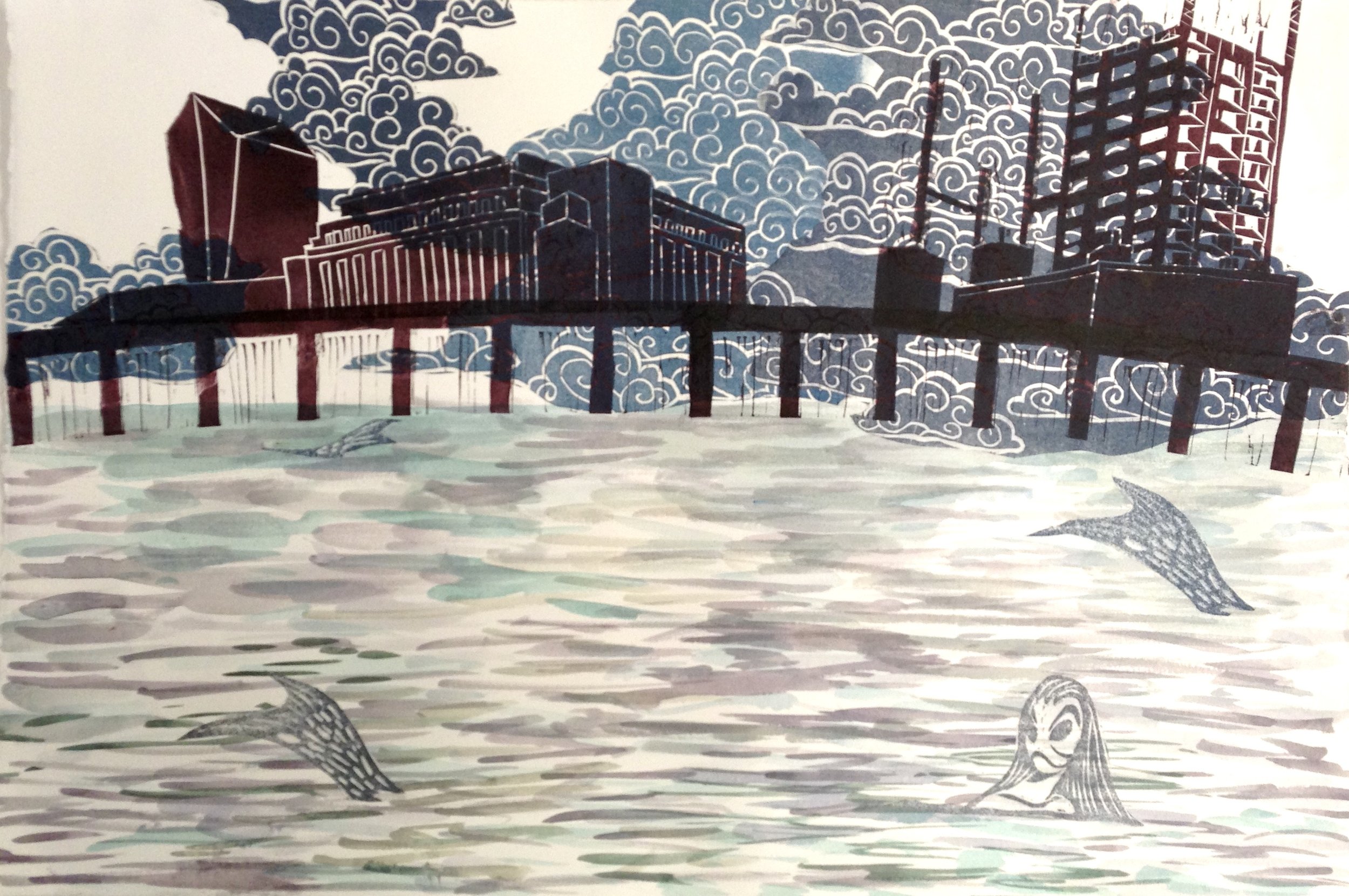 Collaborative printing, Schuylkill Banks