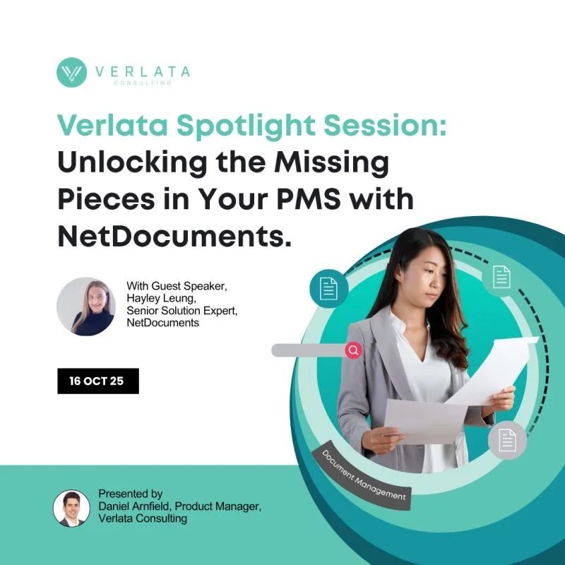 Verlata Spotlight Session 3: Unlocking the Missing Pieces in Your PMS with NetDocuments