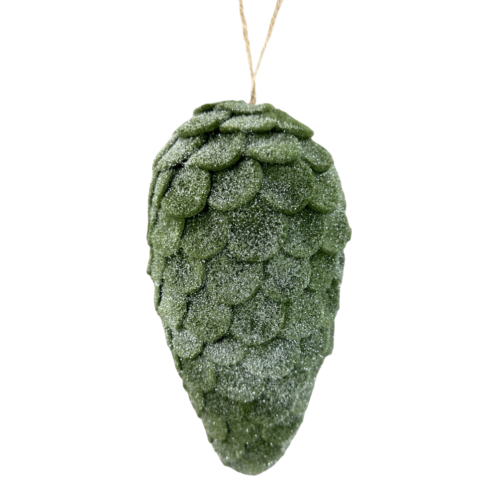 Felt Pinecone Ornament: Green, 9"