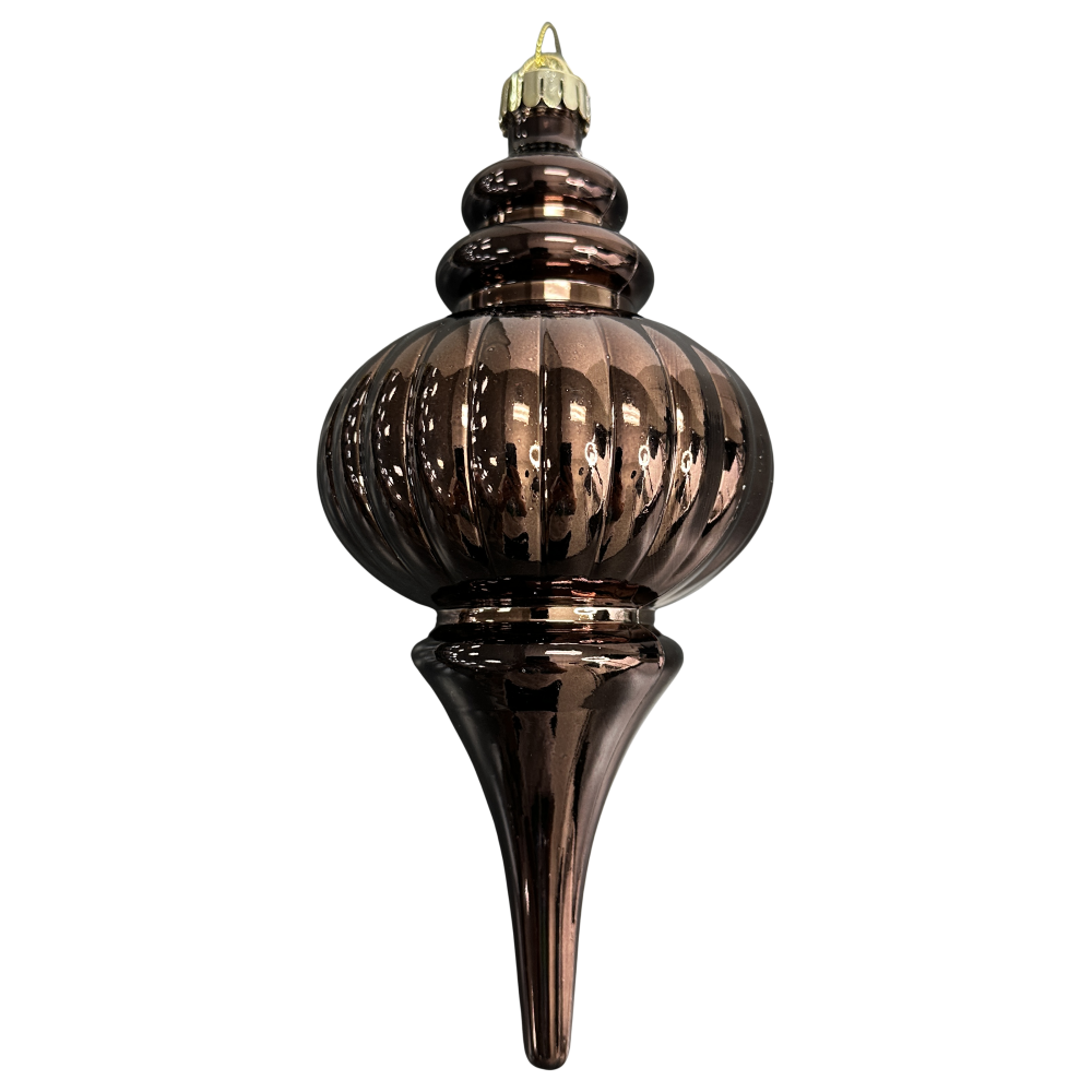 Metallic Finish Ornament: Brown, 10"
