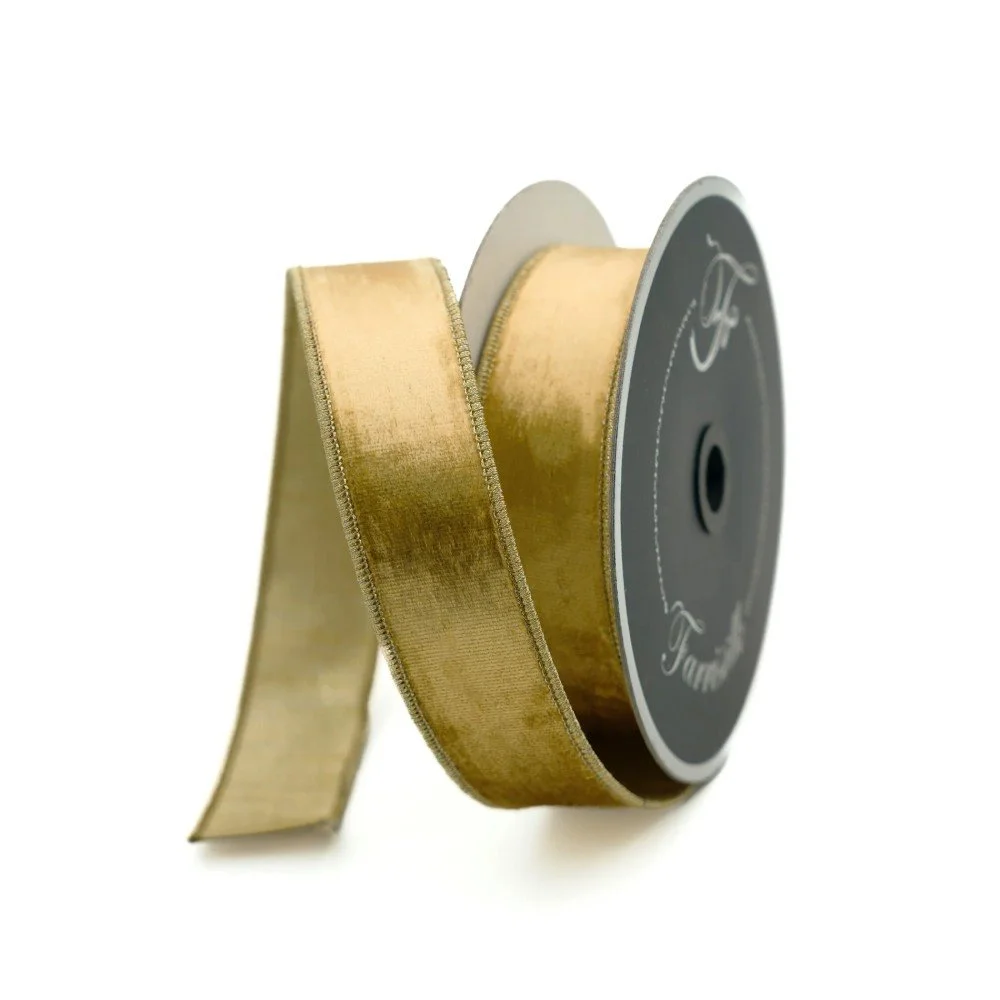 Flashy Velvet: Gold, 1.5"