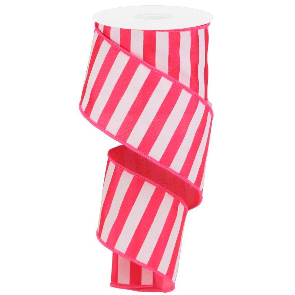 Medium Horizontal Stripe: Hot Pink, 2.5"