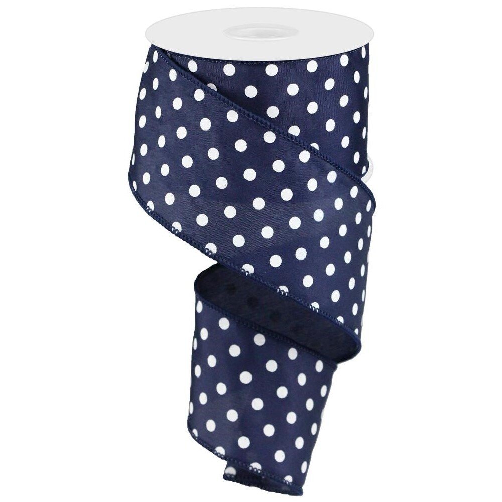 Small Polka Dot: Navy, 2.5"
