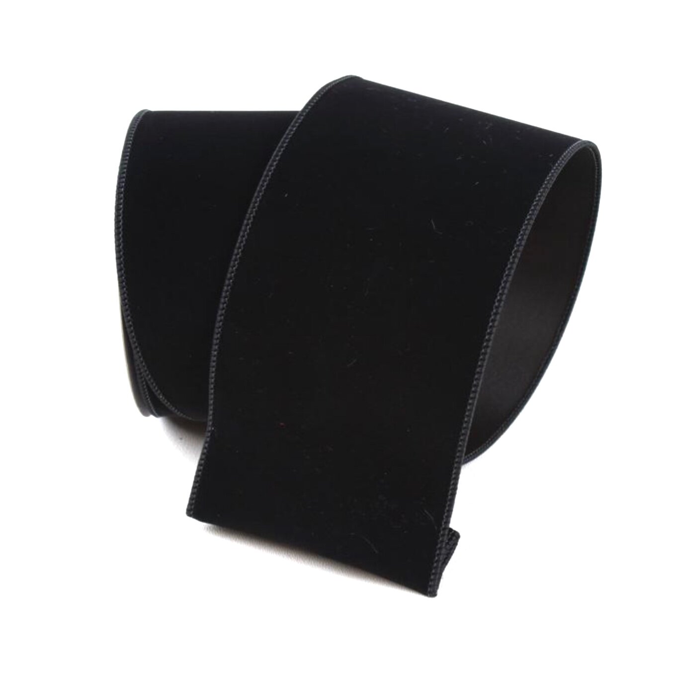 Flocked Velvet: Black, 4"