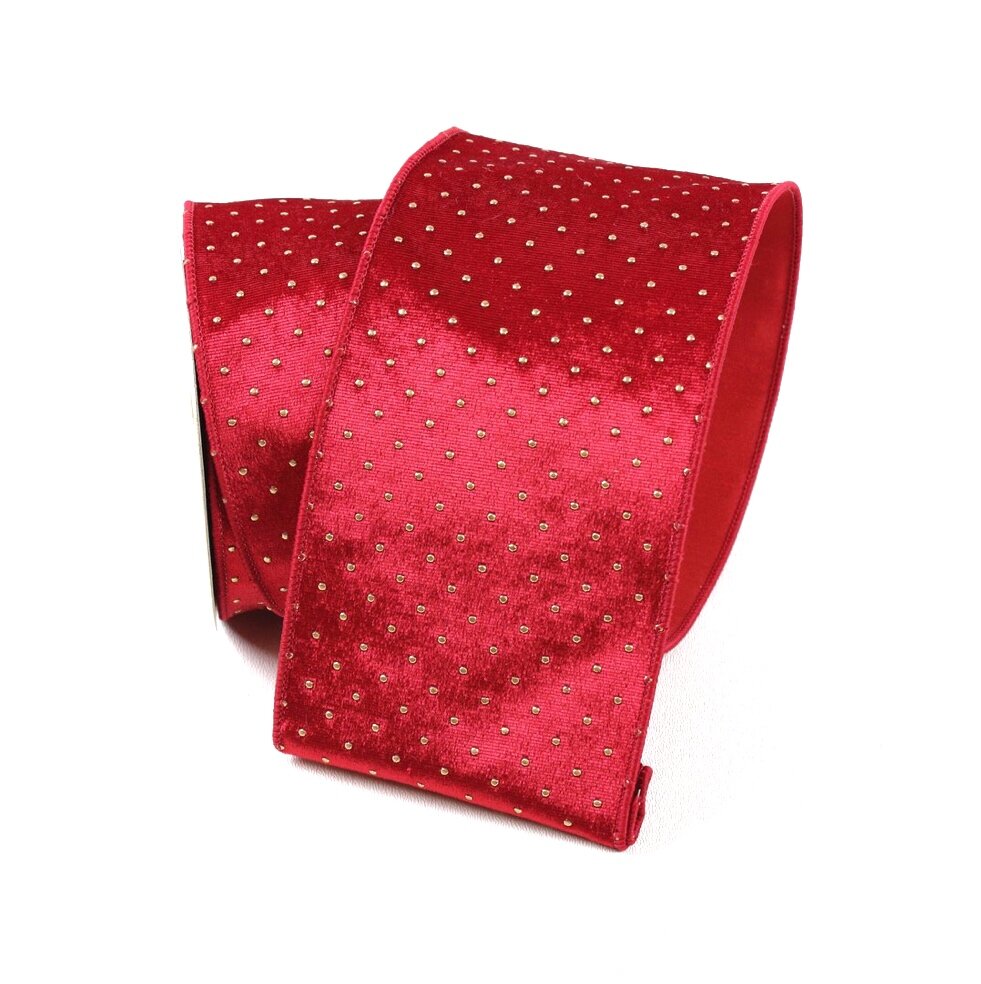 Red Textured Dots, 4"