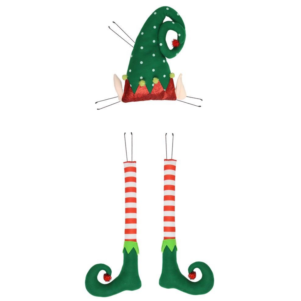 30" Polka Dot/Stripe Elf Decor Kit