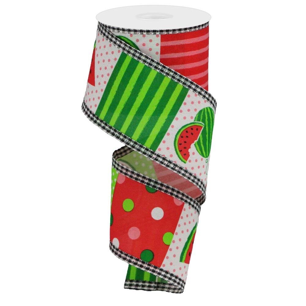 Watermelon Block / Gingham Edge, 2.5"