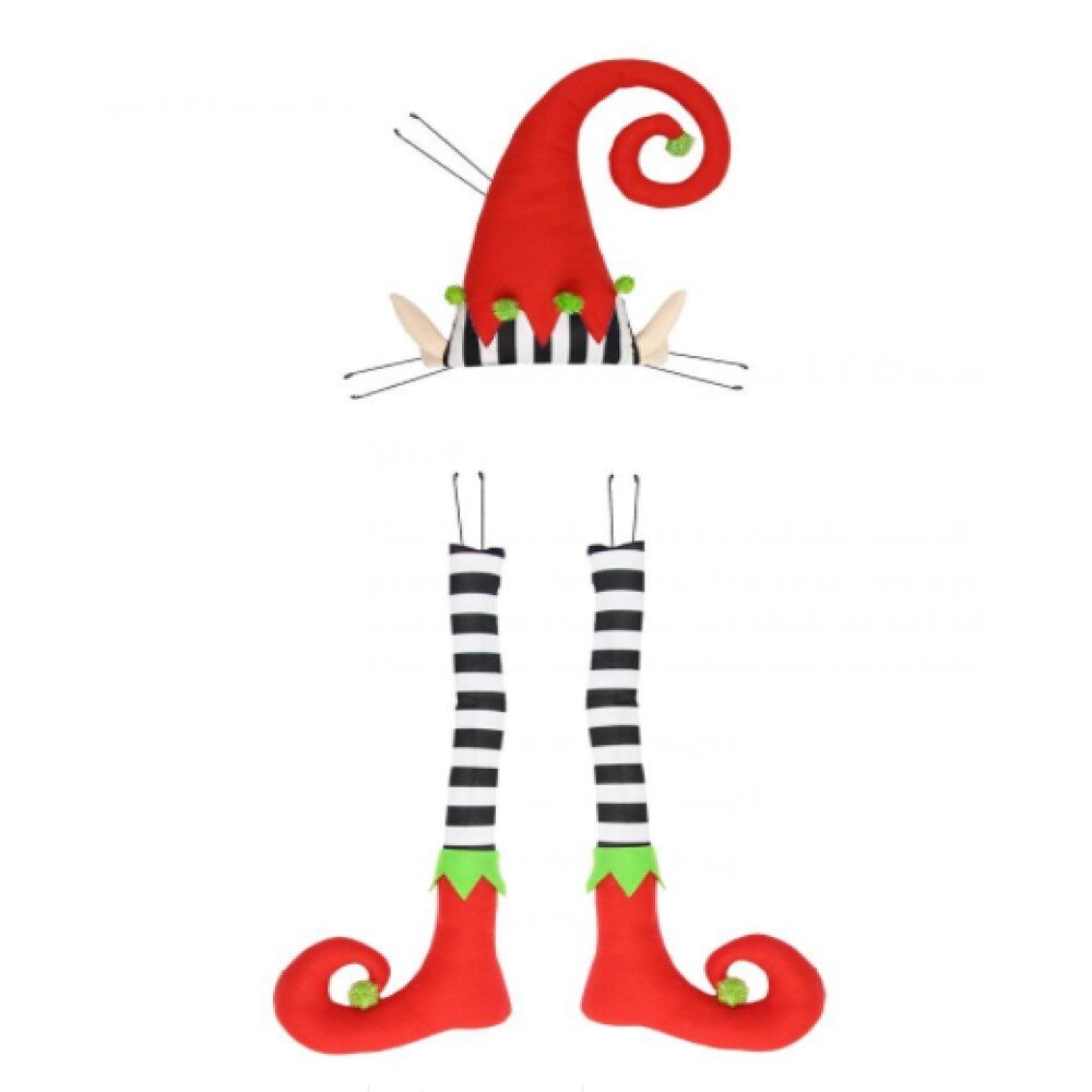 30" Polka Dot/Stripe Elf Decor Kit