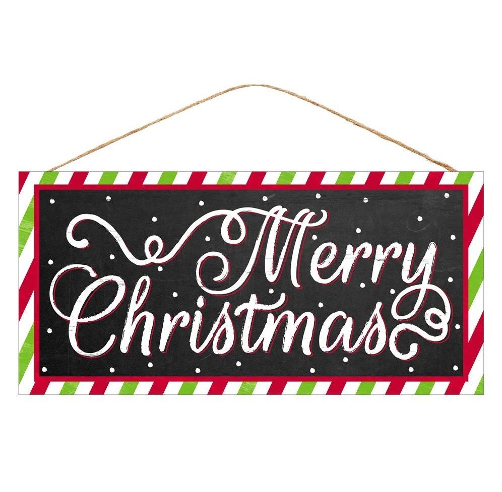 Wooden Merry Christmas Sign, 12.5"