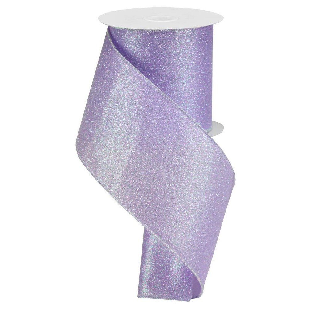 Lavender Iridescent Glitter on Satin, 4"