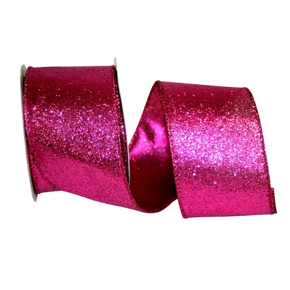 Glitter Metallic Lame: Fuchsia, 2.5"