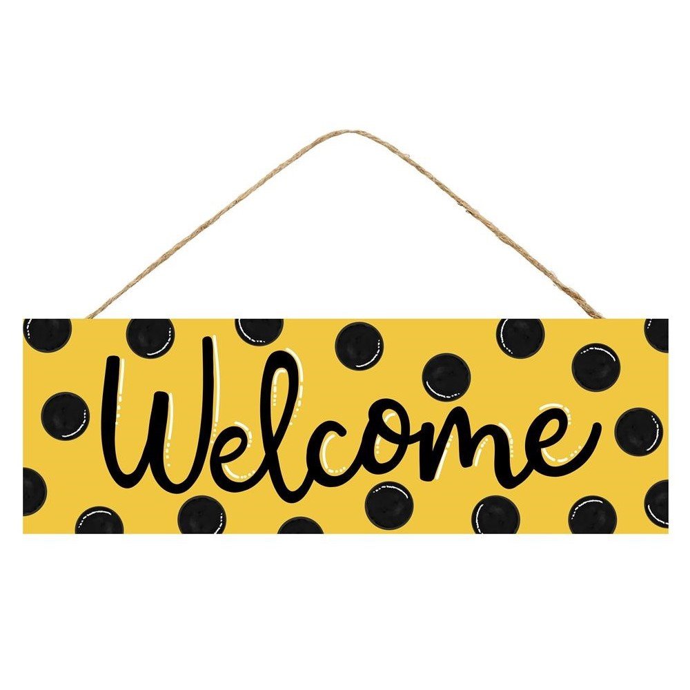 Welcome w/ Dot: Yellow/Black 15"