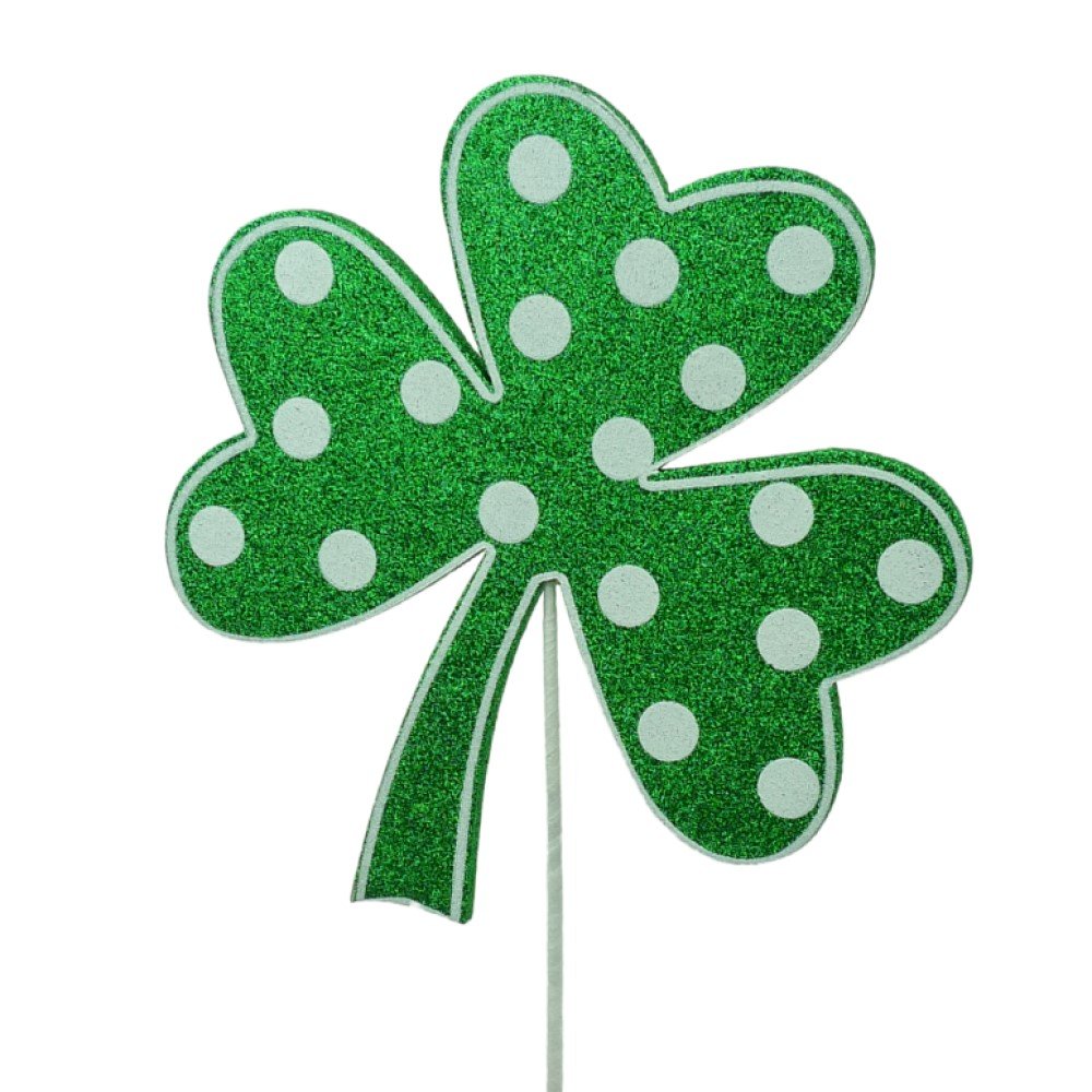 Polka Dot Shamrock Pick, 19"