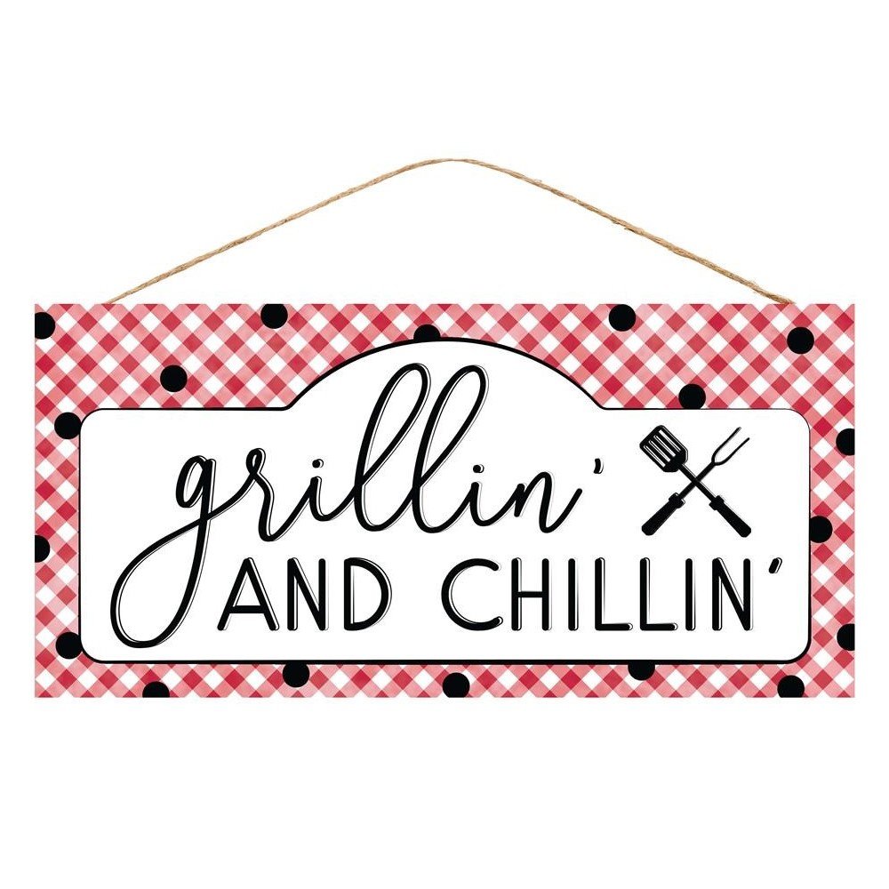 Grillin' and Chillin' Sign, 12.5"