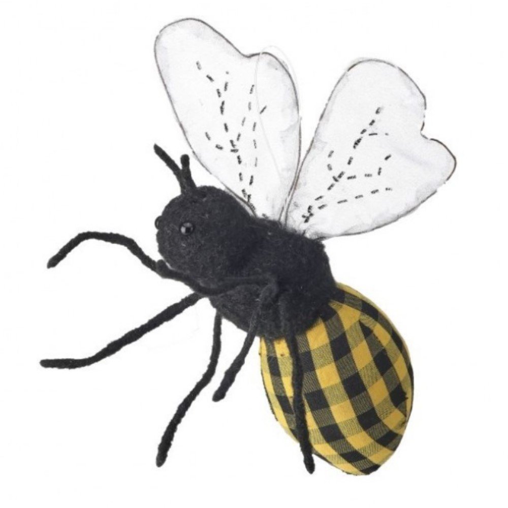 Fabric Check Honey Bee, 5.5"