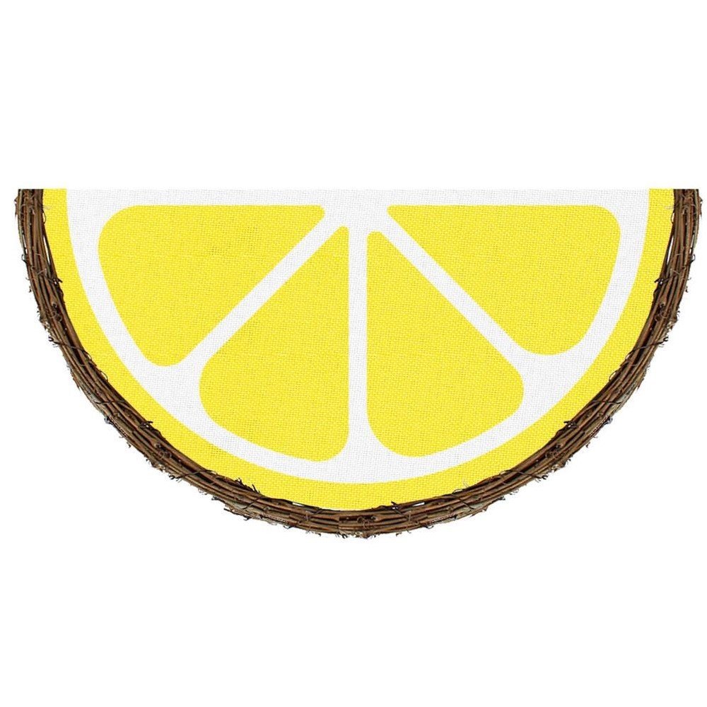 Grapevine/Fabric Lemon Wedge, 21"
