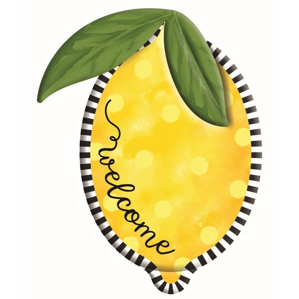 Embossed Welcome Lemon Sign, 12"