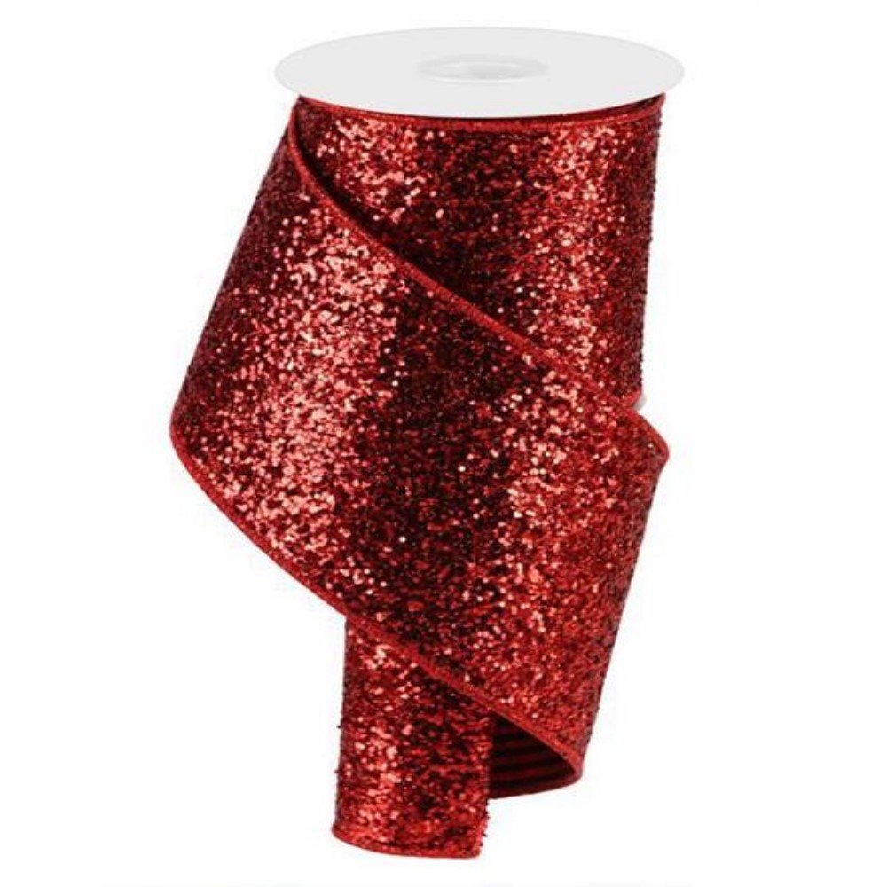 Large Glitter/Vertical Stripe Ribbon, 4"