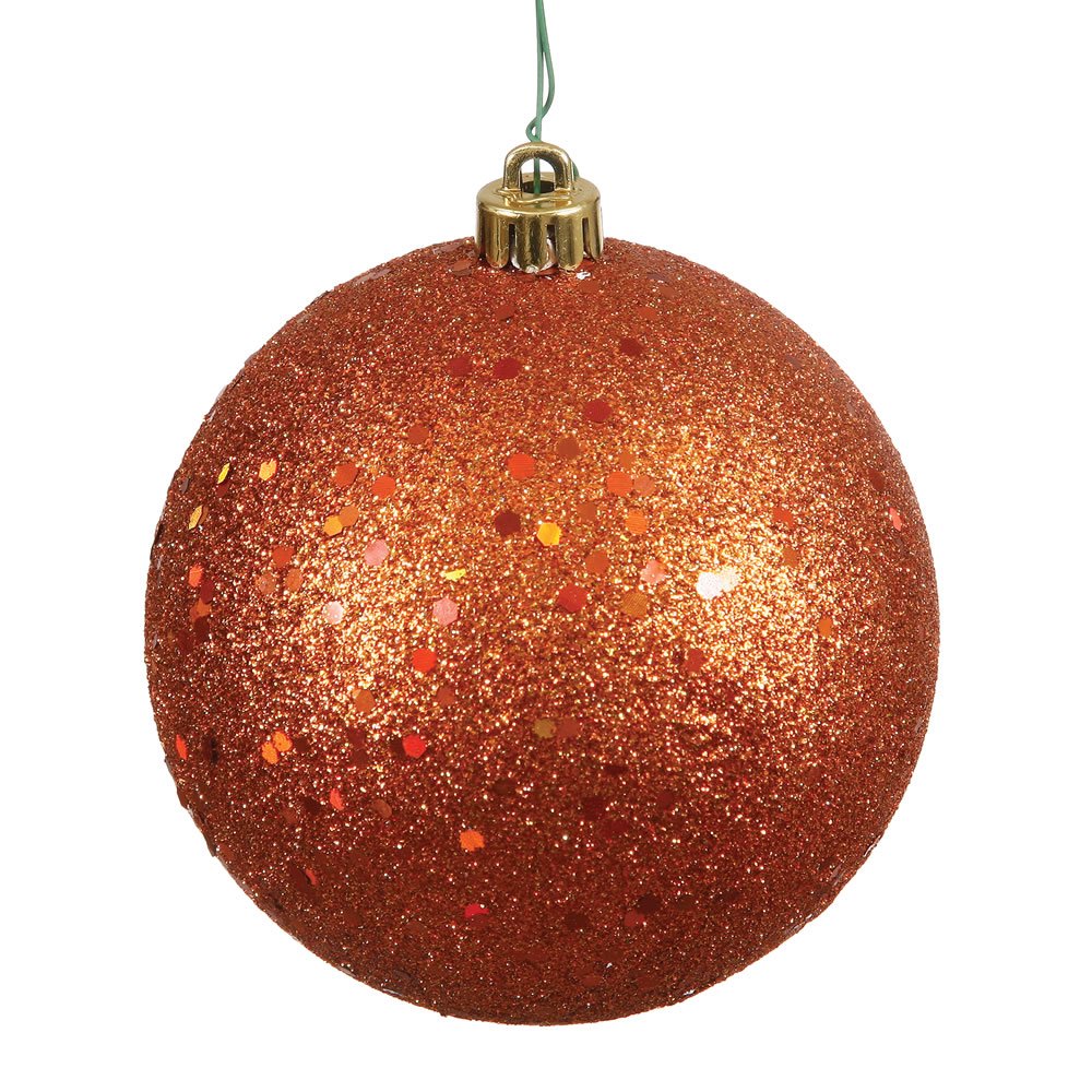 Orange Sequin Ball, 6"