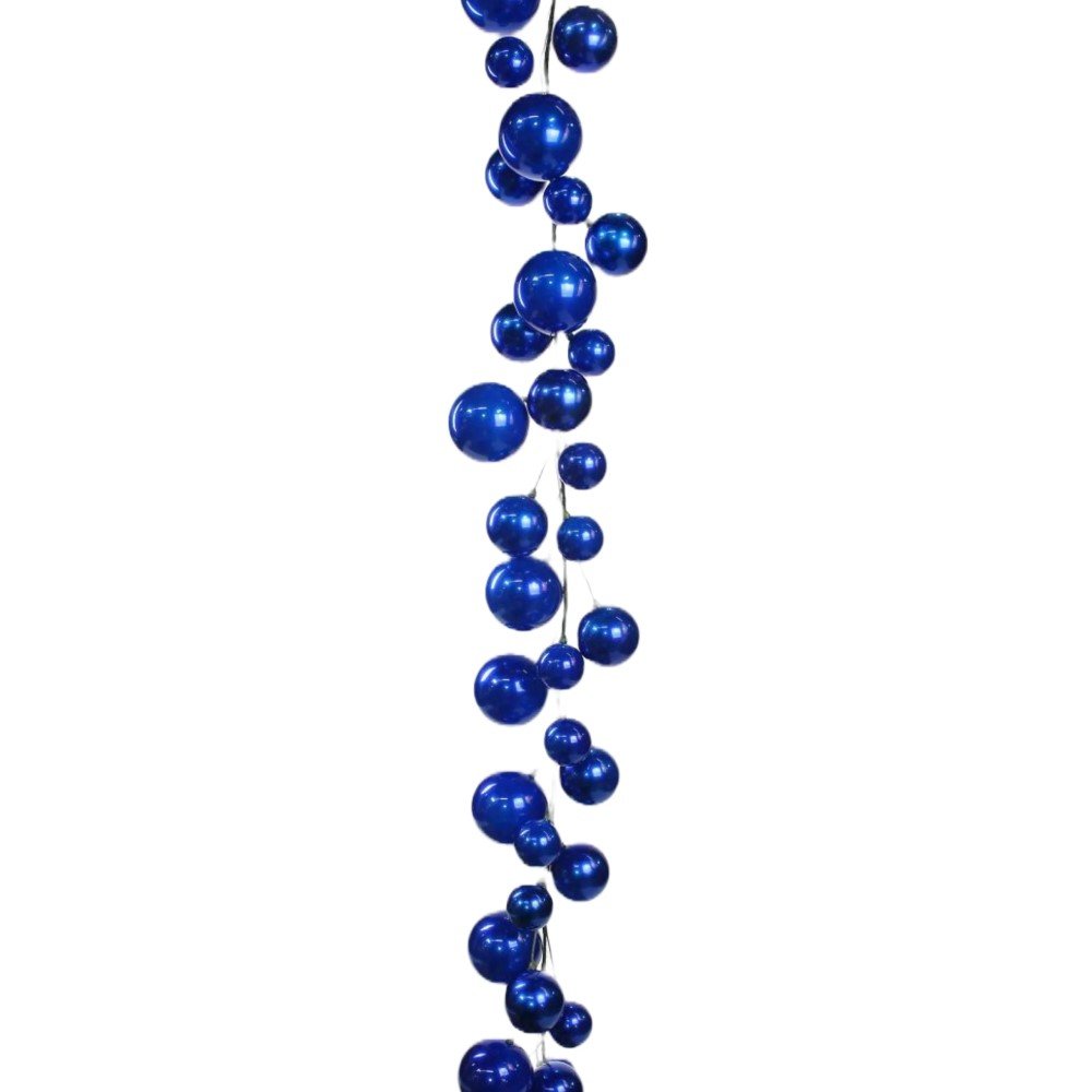 Candy Apple Ball Garland: Blue, 10'