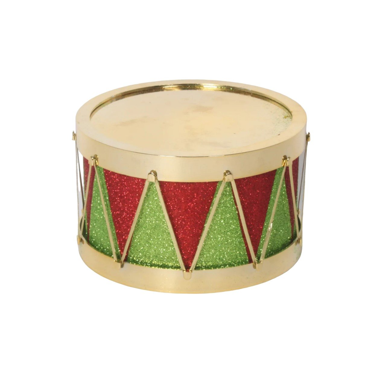 Shiny Glitter Drum Set: Red/Lime Green