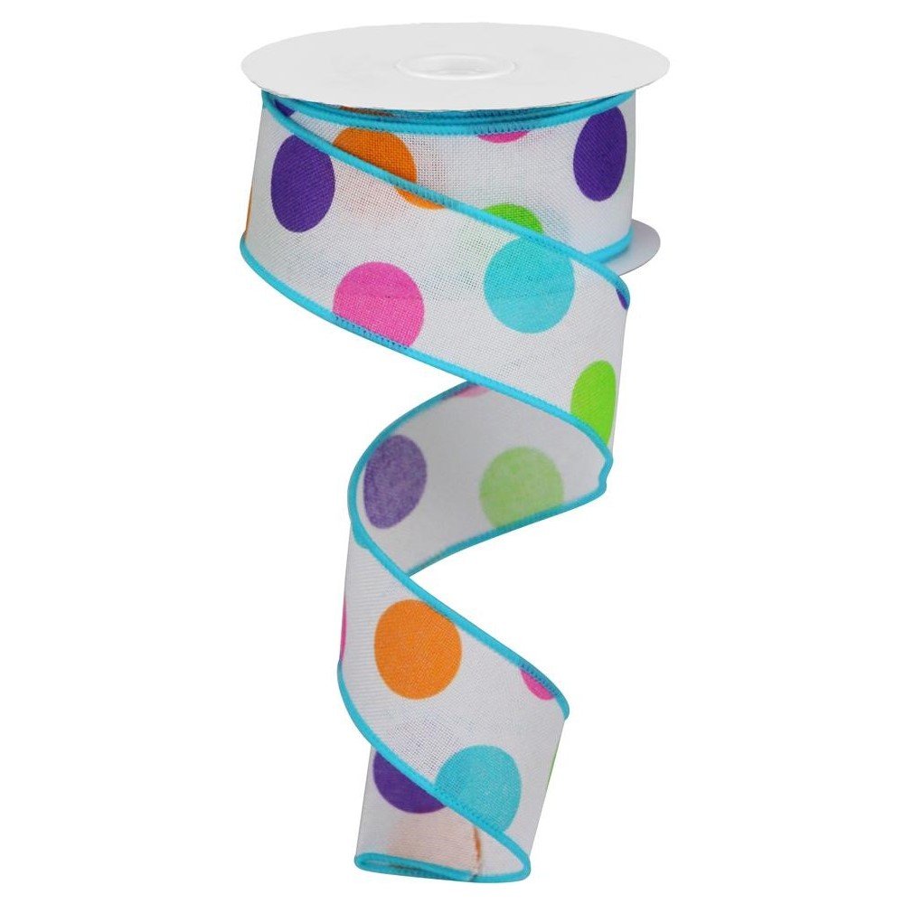 Multi Polka Dots/Royal, 1.5"