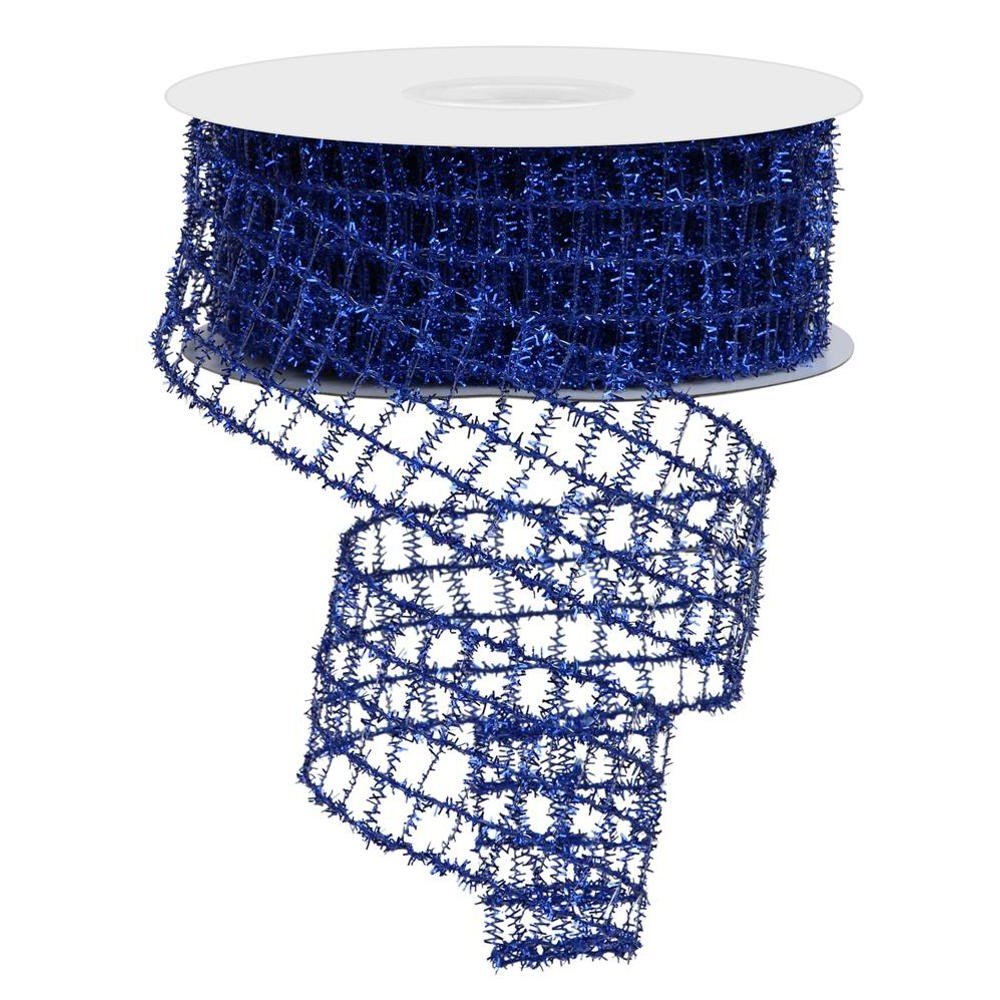 Tinsel Mesh: Royal Blue, 1.5"
