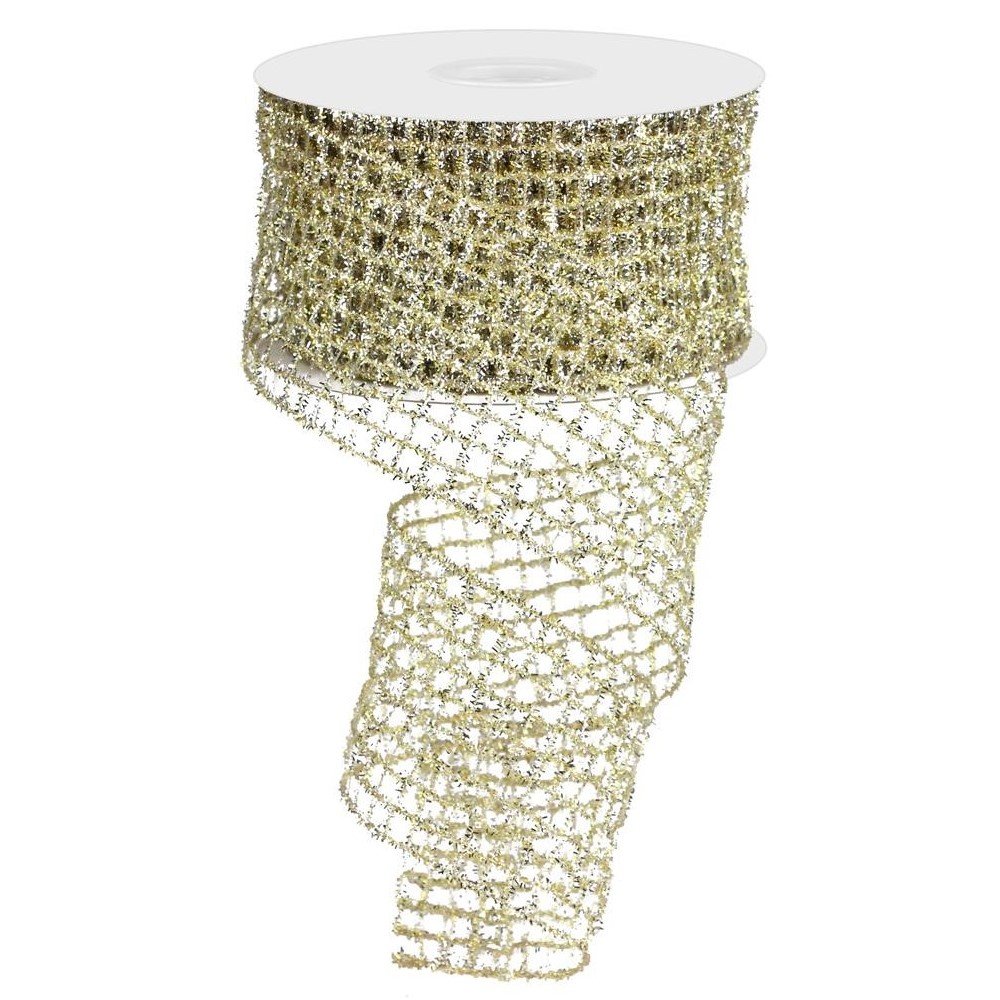 Tinsel Mesh: Gold/Silver, 2.5"