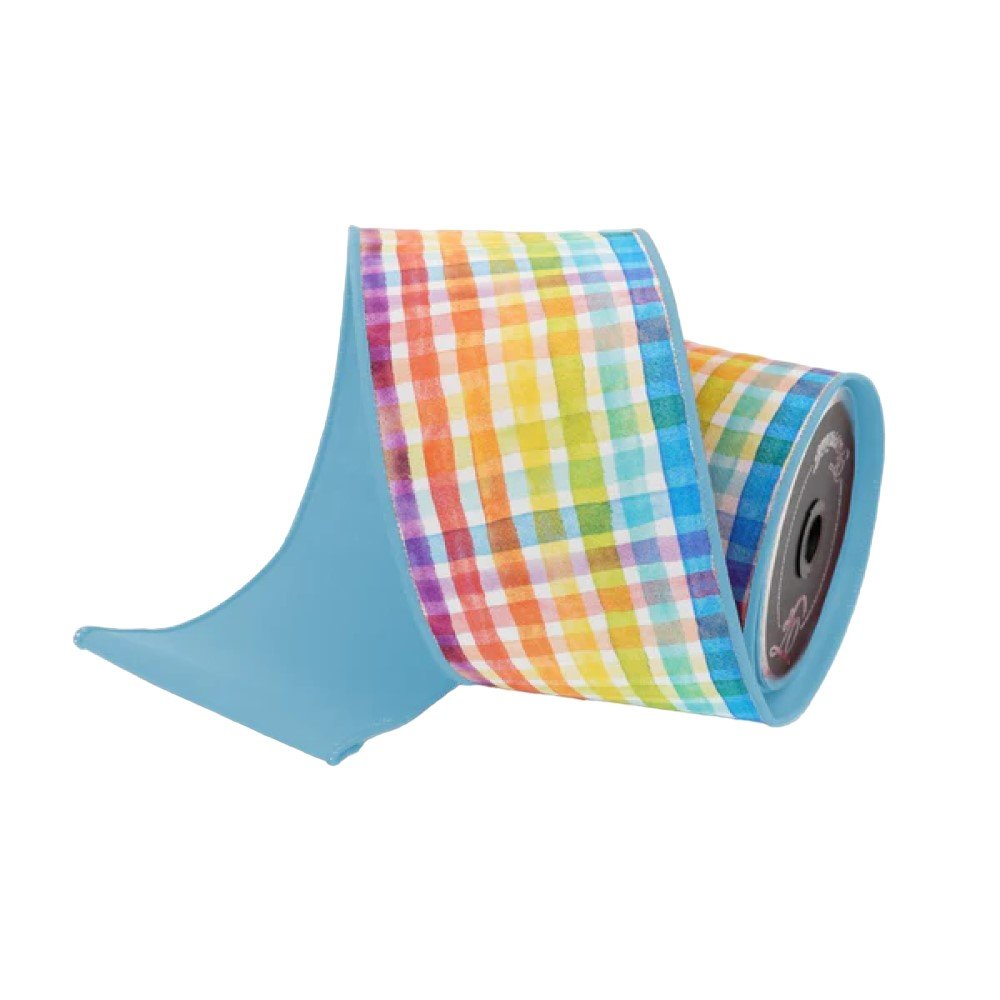 Rainbow Plaid, 4"