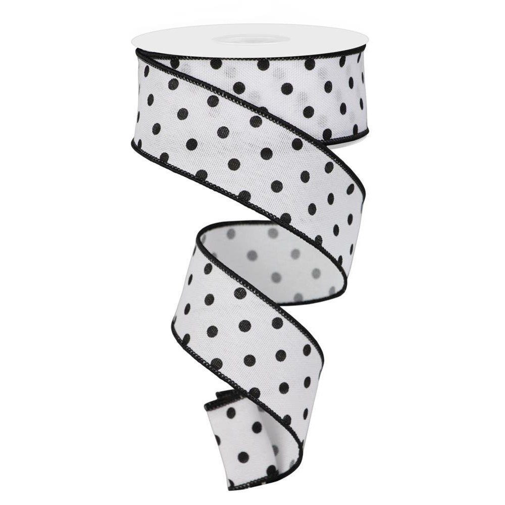 Small Polka Dot: Black/White, 1.5"