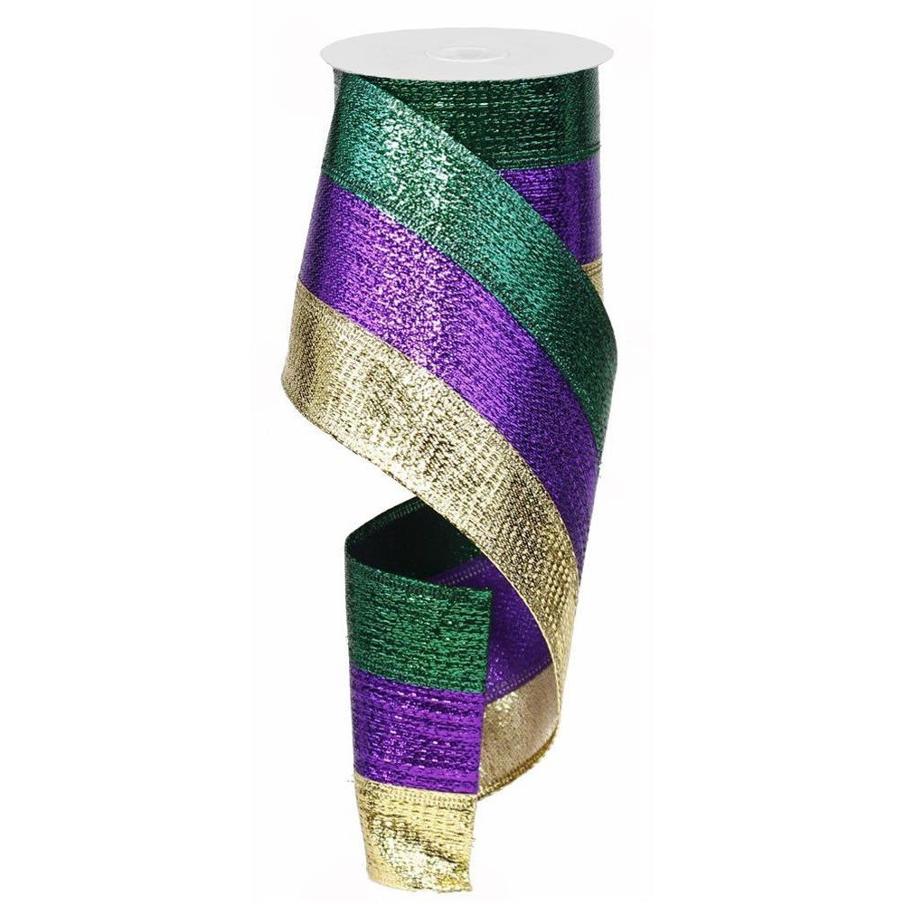 Mardi Gras 3-in-1 Metallic Ribbon, 4 — Holiday Whimsy