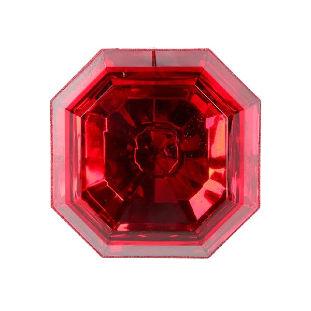 Square Jewel: Red, 6"