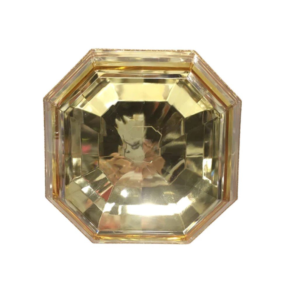 Square Jewel: Gold, 6"