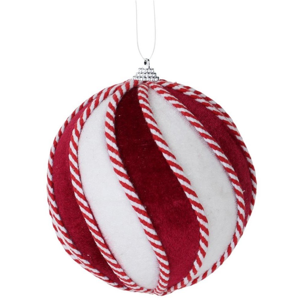 Velvet Swirl Ornament: Burgundy, 4.75"
