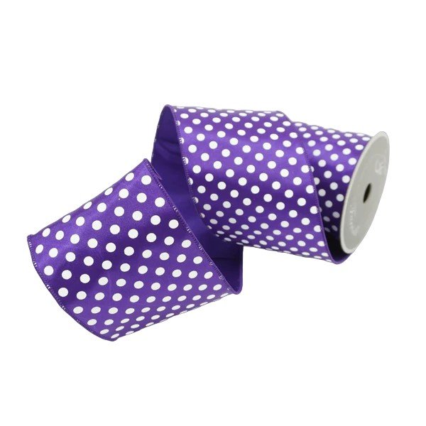 Mini Dots, Purple/White, 4"