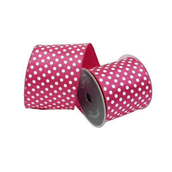 Mini Dots, Hot Pink/White, 4"