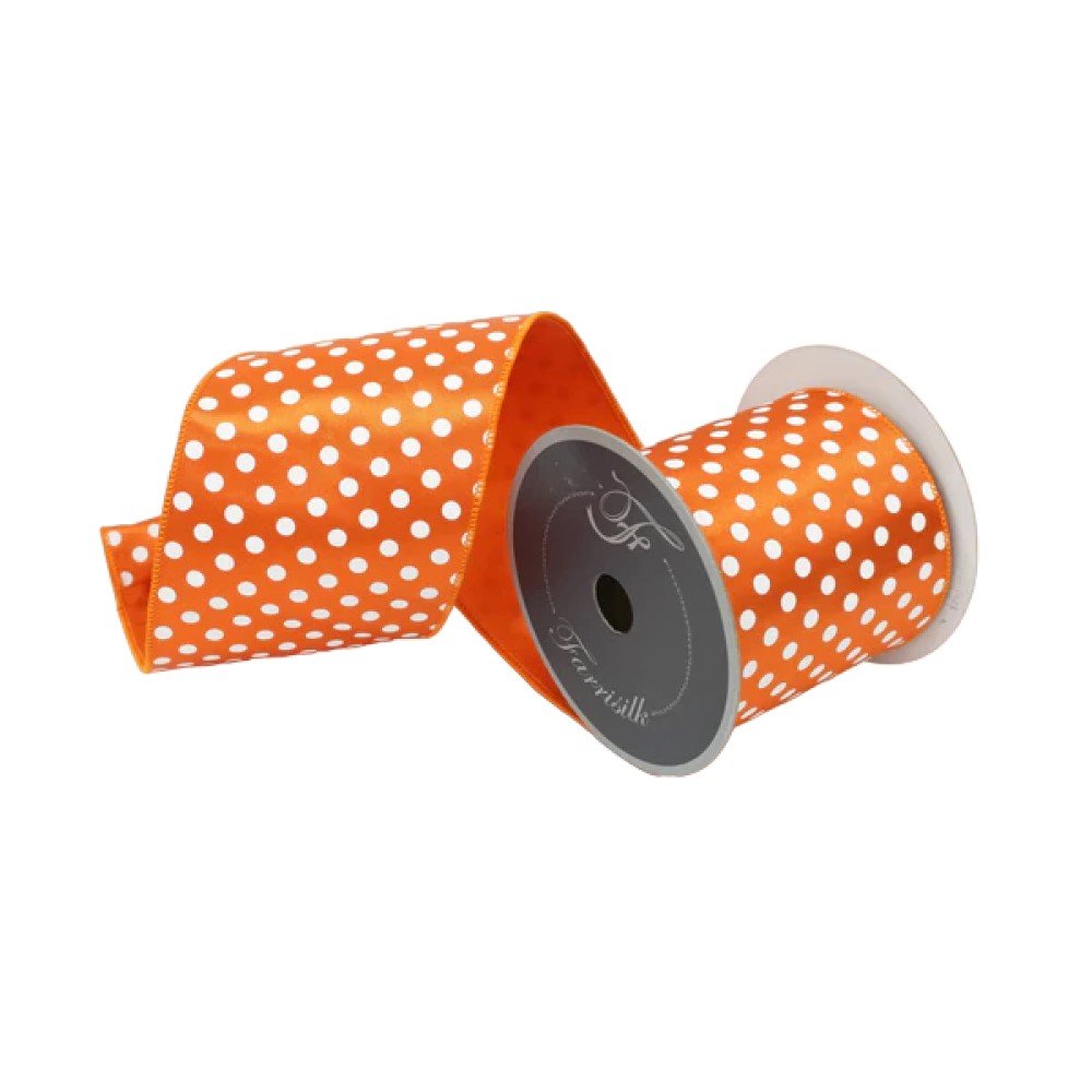 Mini Dots, Orange/White, 4"