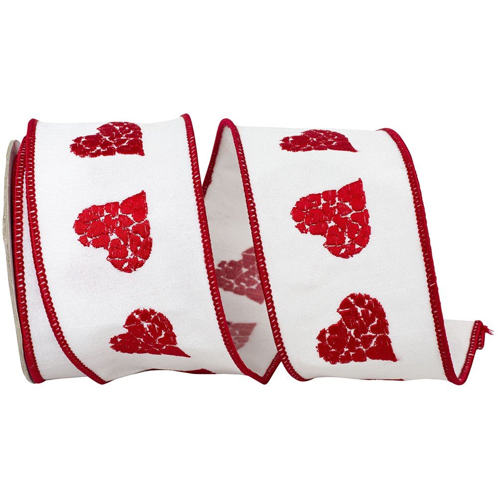 Embroidered Hearts, 2.5"