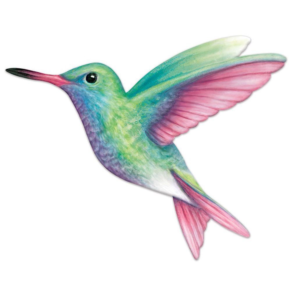 Metal/Embossed Hummingbird: Purple, 12.2"