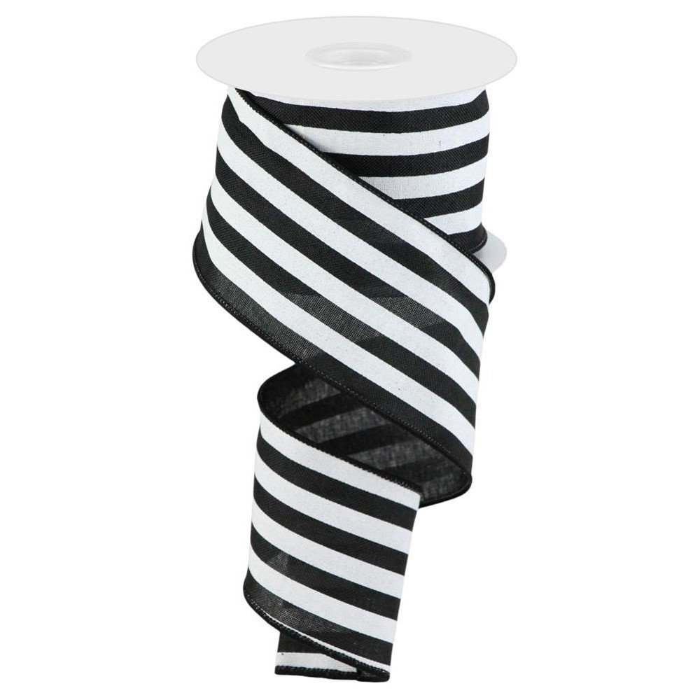 Vertical Stripe: Black/White, 2.5"