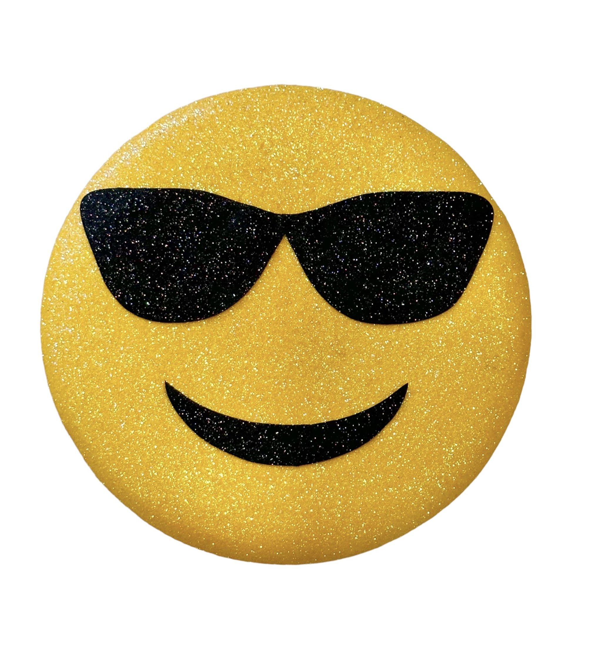 Glitter Cool Smiley Face, 10.5"