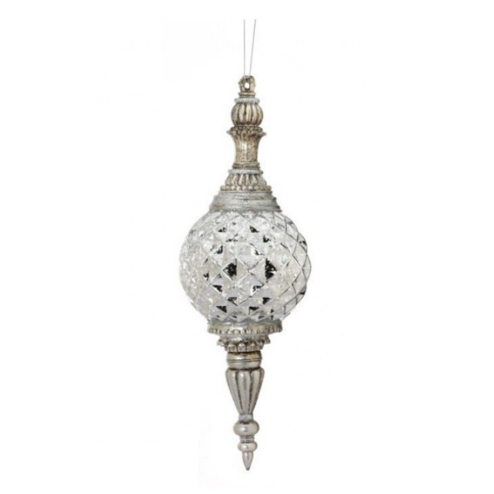 Glitter Mercury Finial Ornament, 18"